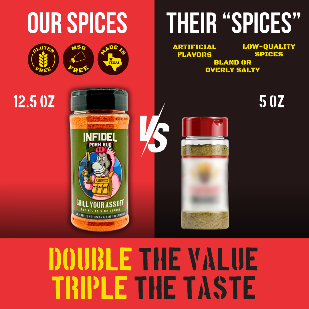 Infidel Pork Rub™ – Bold Flavor for Unforgettable BBQ