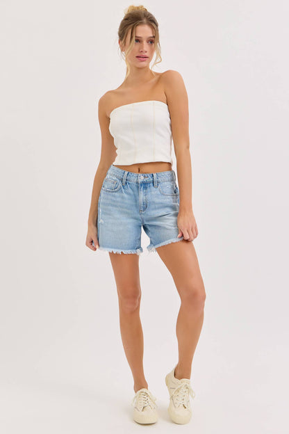 Mid Rise BF Shorts by Cello
