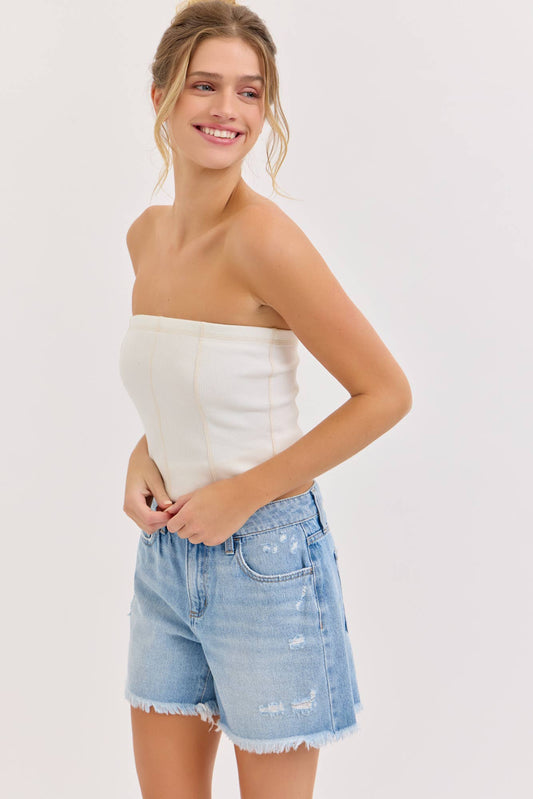 Mid Rise BF Shorts by Cello