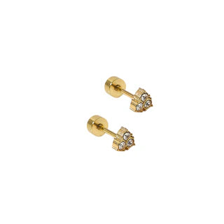 LINNY CO Flat Back Screwback Stud Earrings - Tatum
