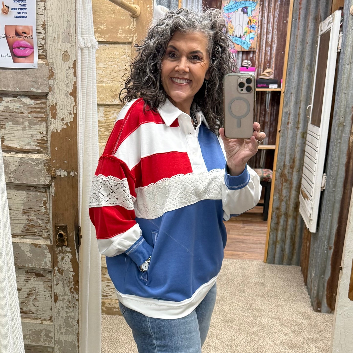4TH OF JULY AMERICANA MULTI COLOR SWEATSHIRT