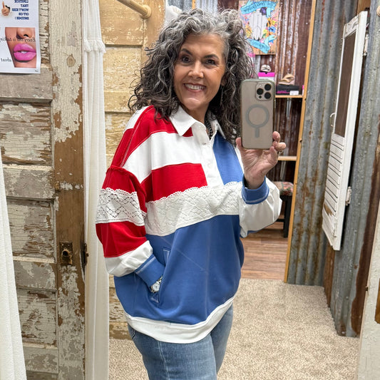 4TH OF JULY AMERICANA MULTI COLOR SWEATSHIRT