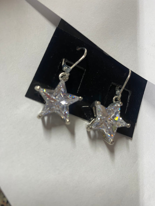 Silver Swarovski Star Earrings