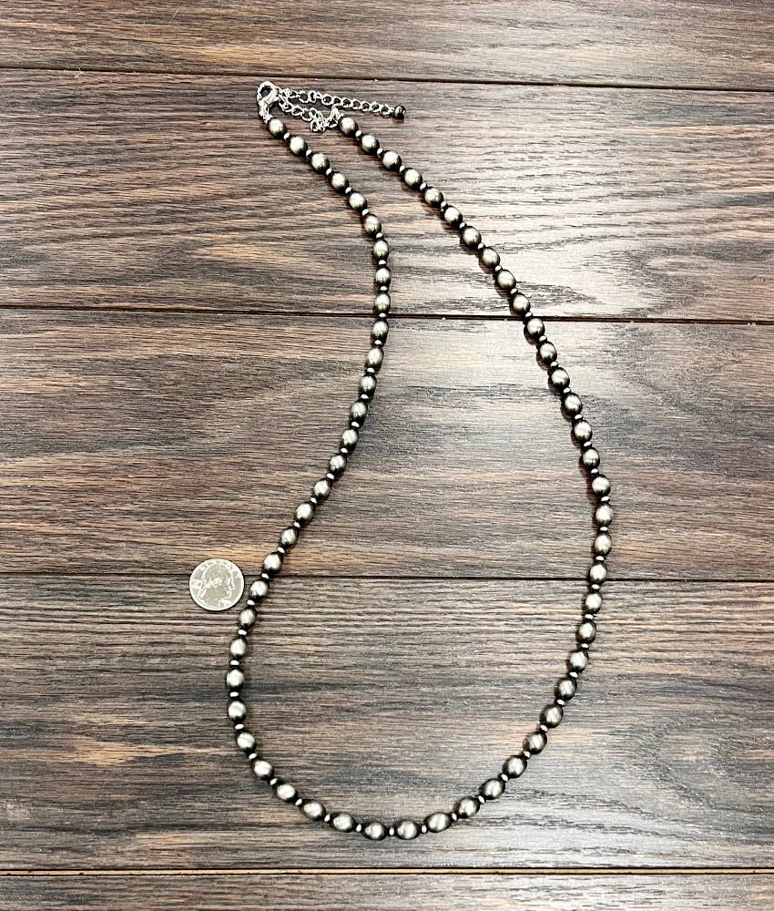 Handmade Oval Navajo Bead Necklace