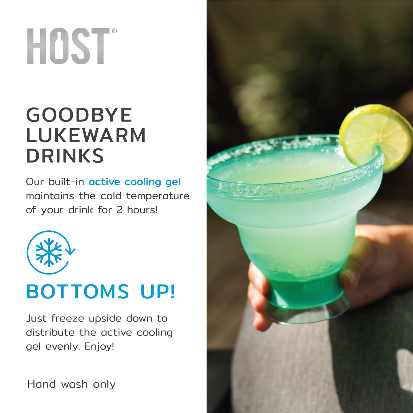 Margarita FREEZE Cooling Cup in Aqua Set of 2