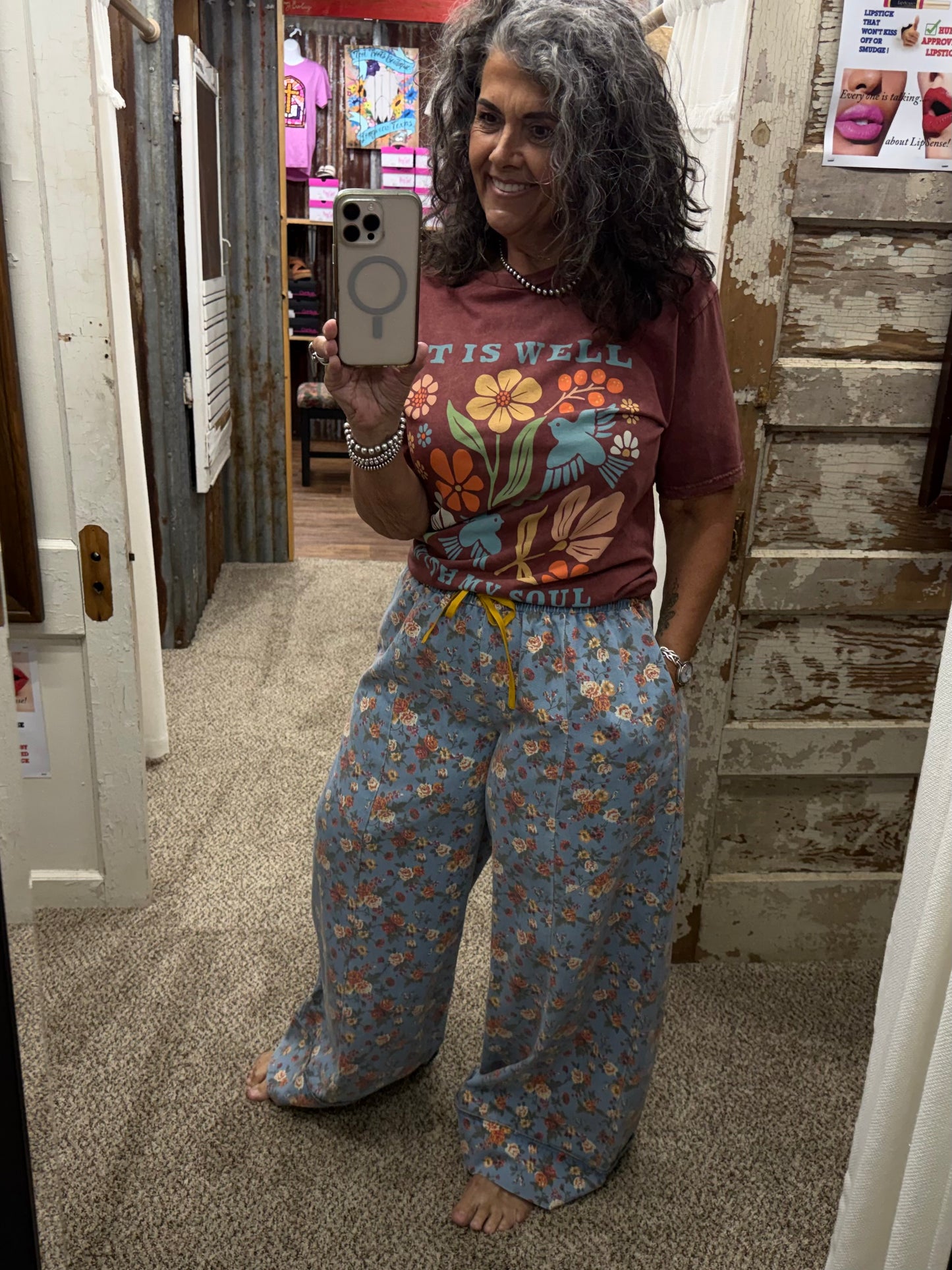 It Is Well With My Soul Graphic Top: Vintage Wine