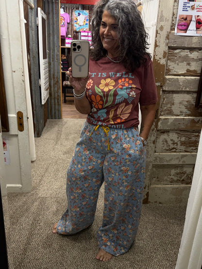 It Is Well With My Soul Graphic Top: Vintage Wine
