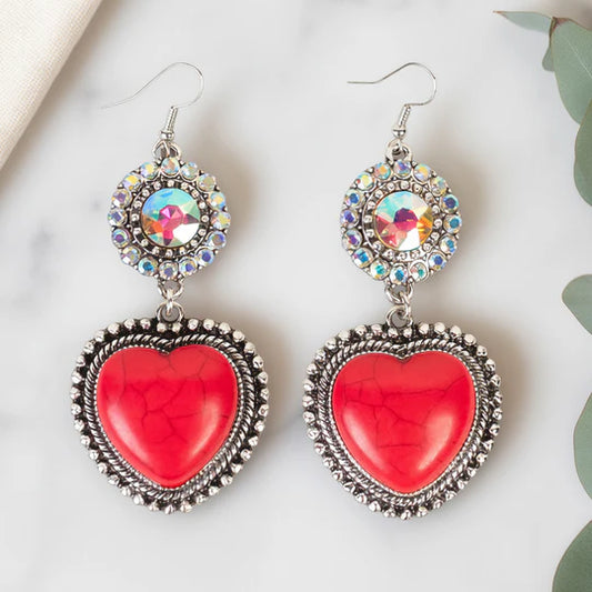 Red Heart Earrings