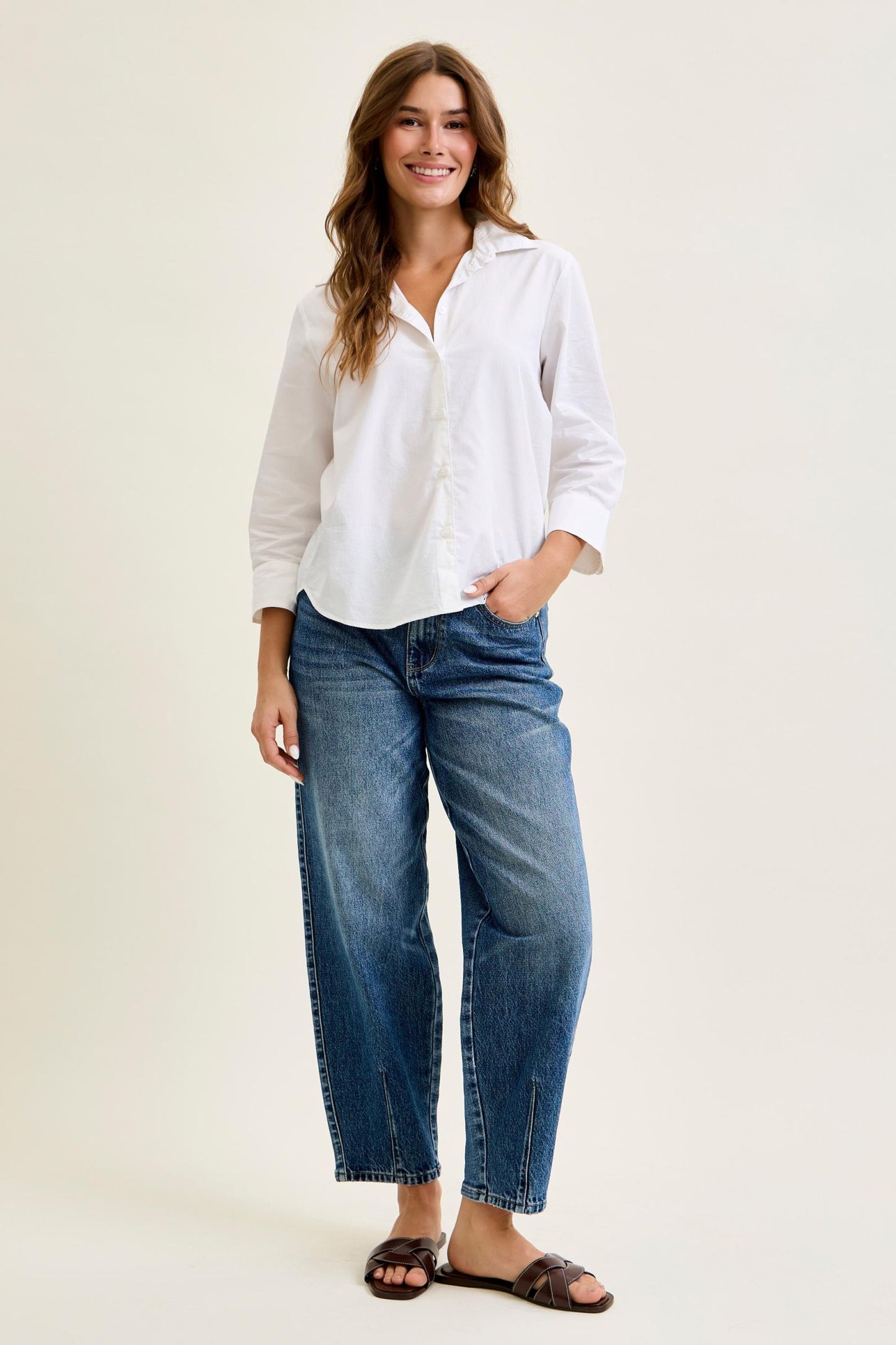 Judy Blue HW R.M. Barrel w/ Dart Detailing Jeans 881152