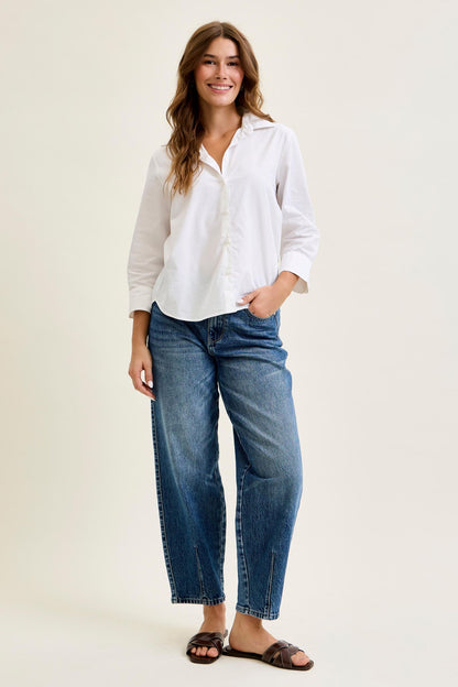 Judy Blue HW R.M. Barrel w/ Dart Detailing Jeans 881152