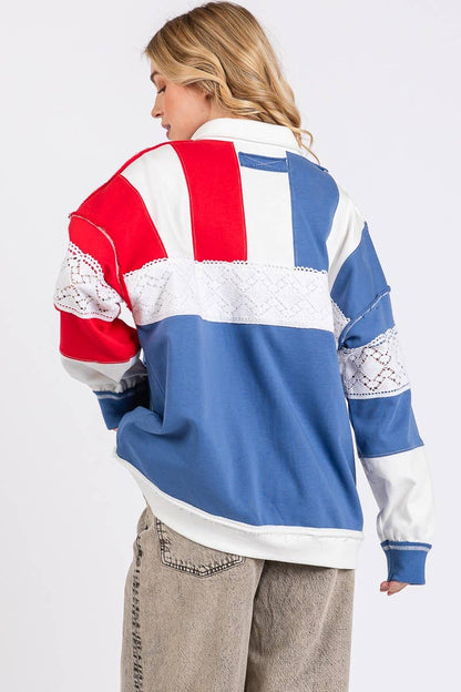 4TH OF JULY AMERICANA MULTI COLOR SWEATSHIRT