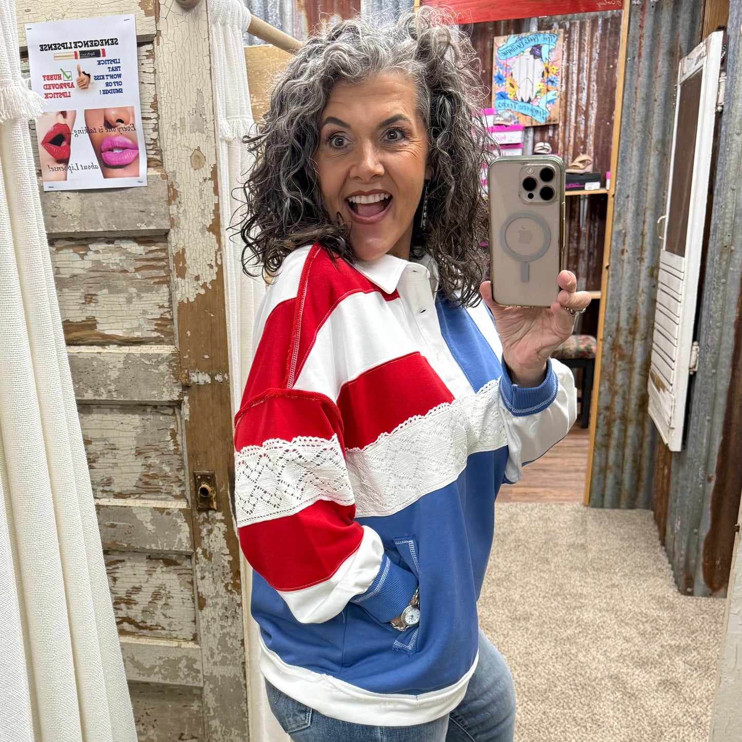 4TH OF JULY AMERICANA MULTI COLOR SWEATSHIRT