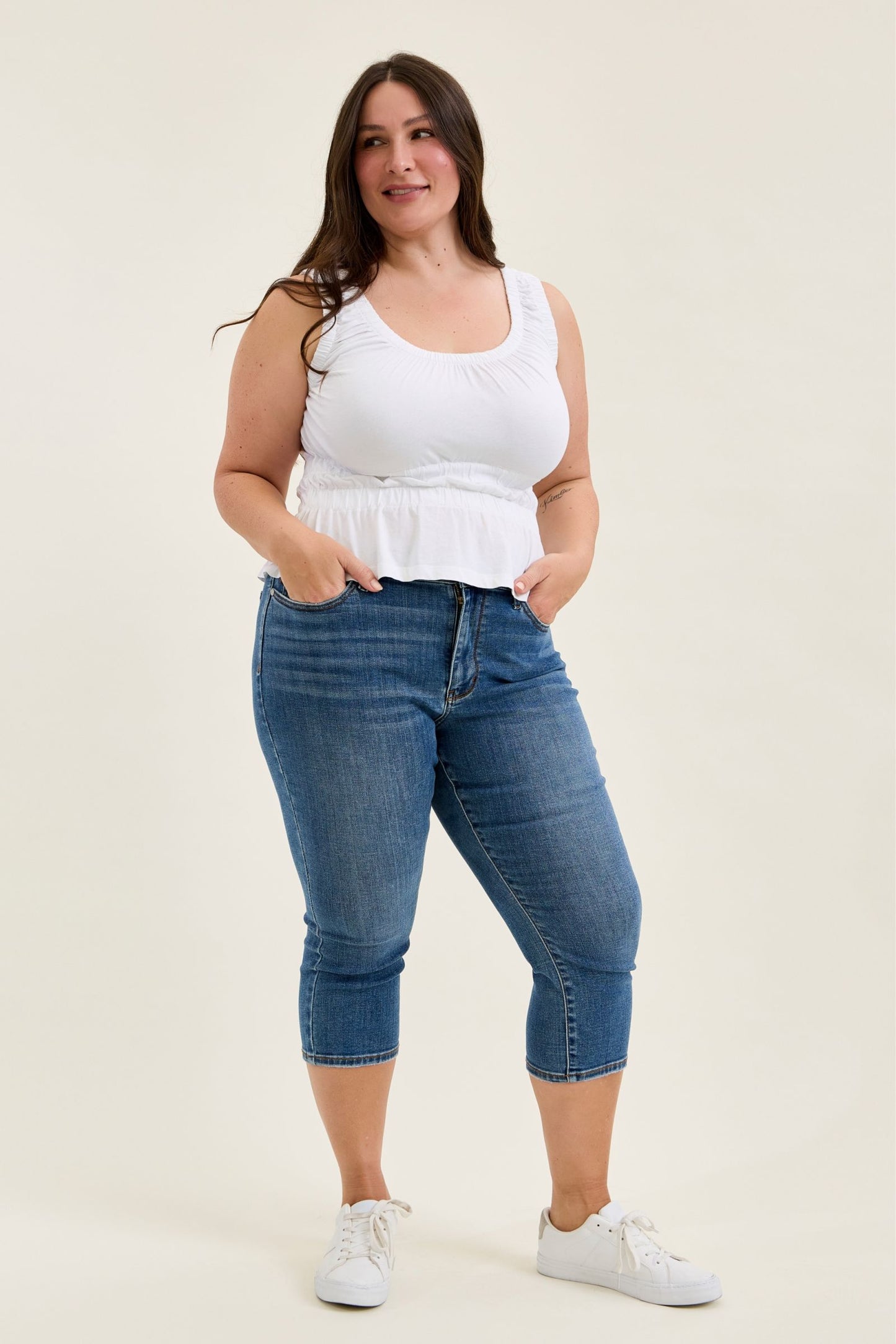 Judy Blue MR Capri Jeans 72122