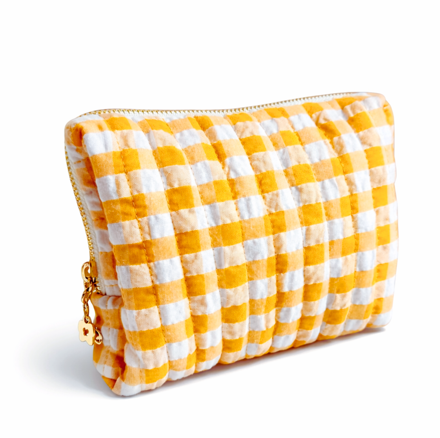 Everyday Color Gingham Cosmetic Bag – Lightweight Travel Pouch: Black