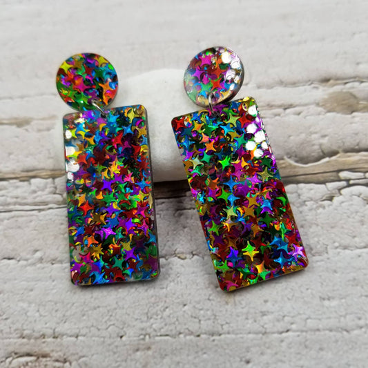 Confetti Rectangle Earrings