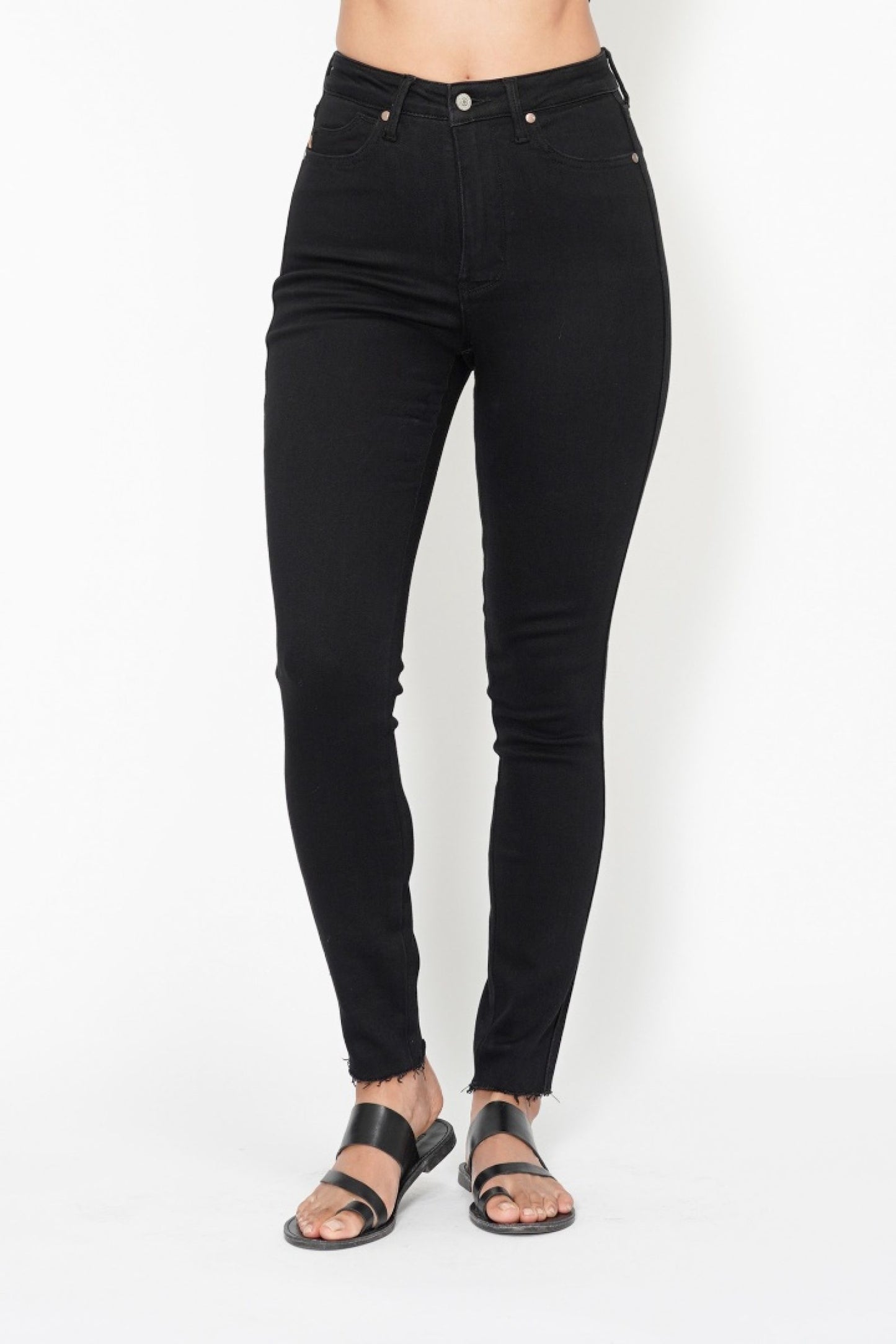 Judy Blue HW Tummy Control Black Skinny Jean 88865