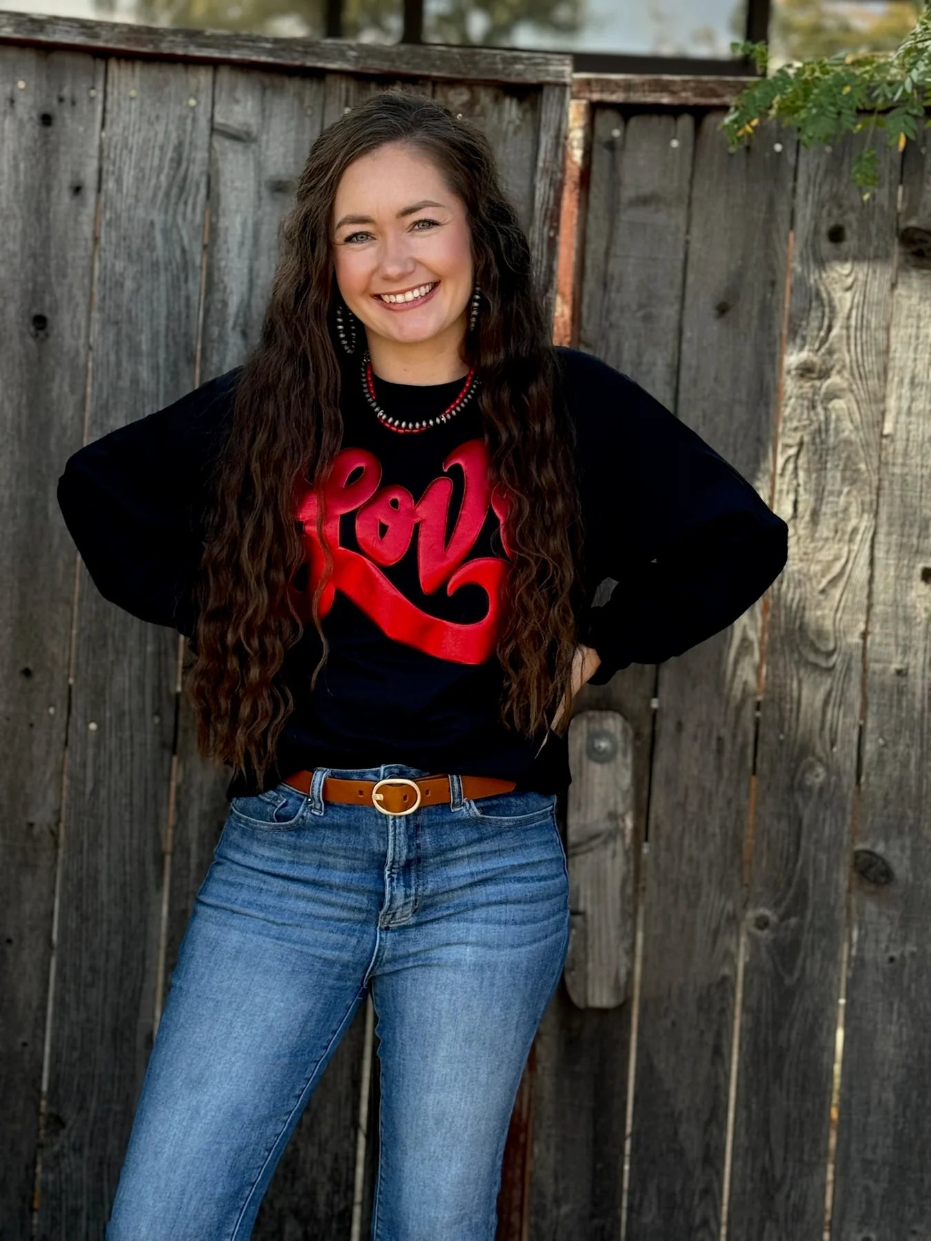 Pre-Order 💌❤️😍 Love in Metallic Red Puff on Youth & Adult Sweatshirts