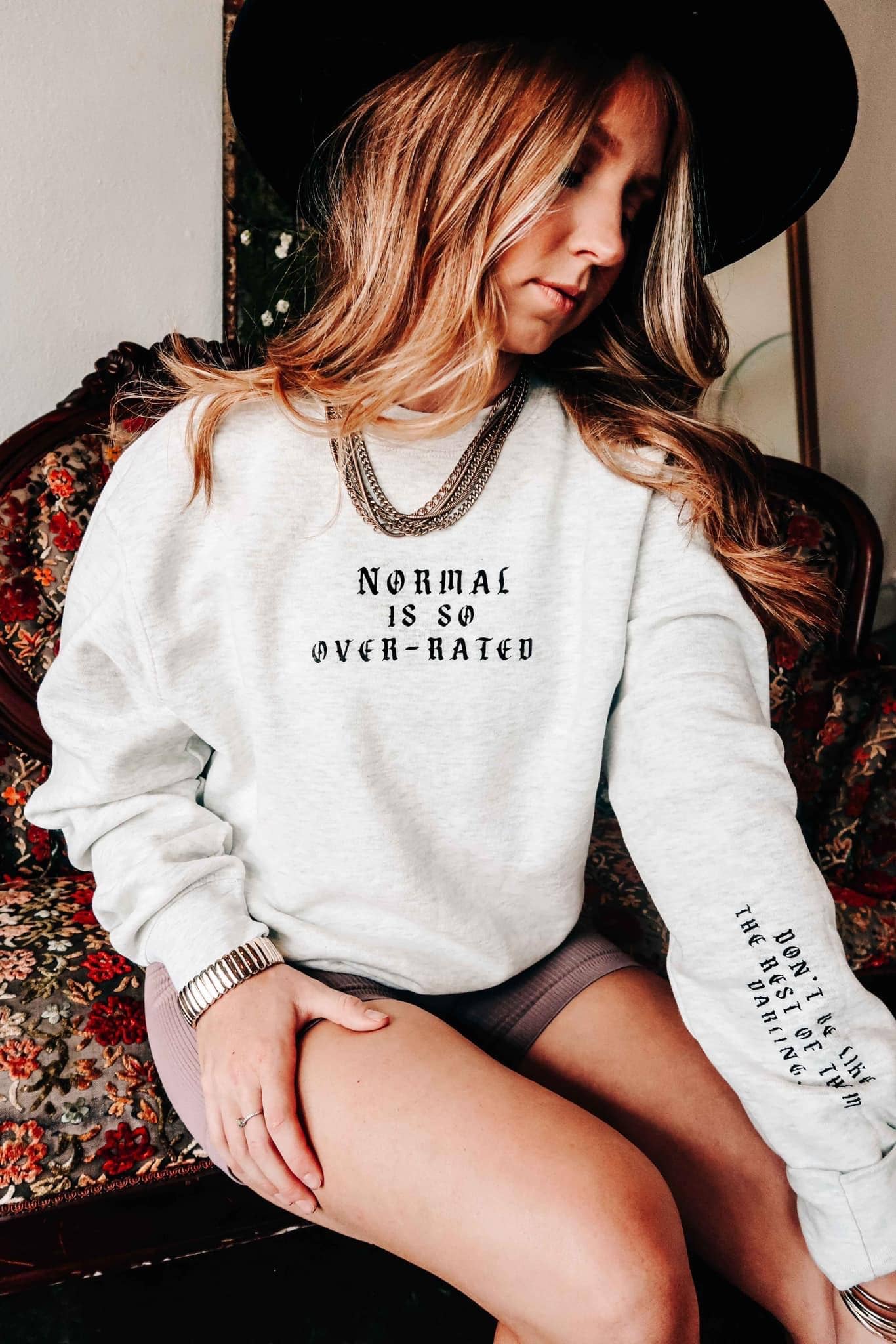 Normal is So Over-Rated Oatmeal Sweatshirt