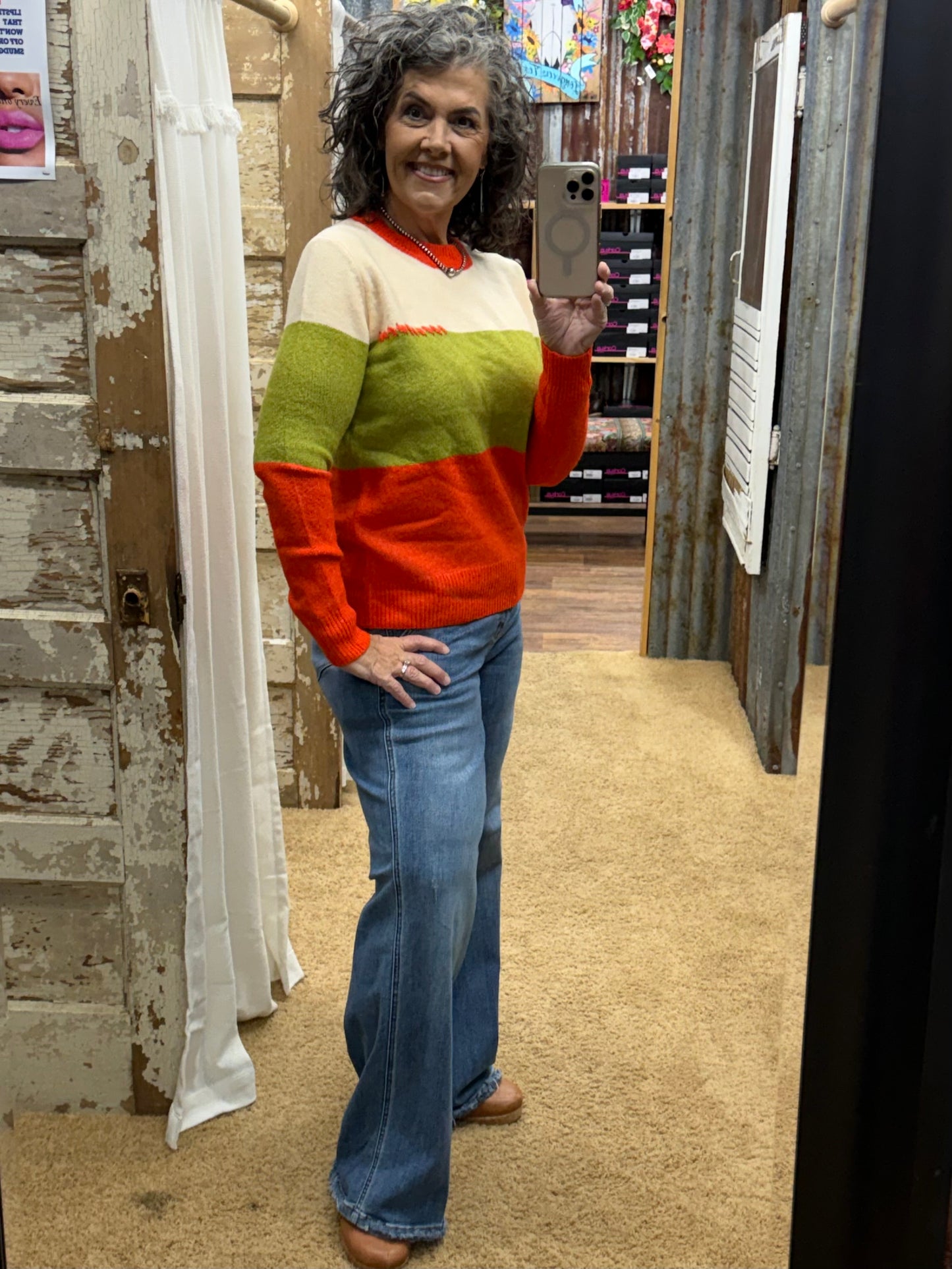 Orange and Lime Sweater