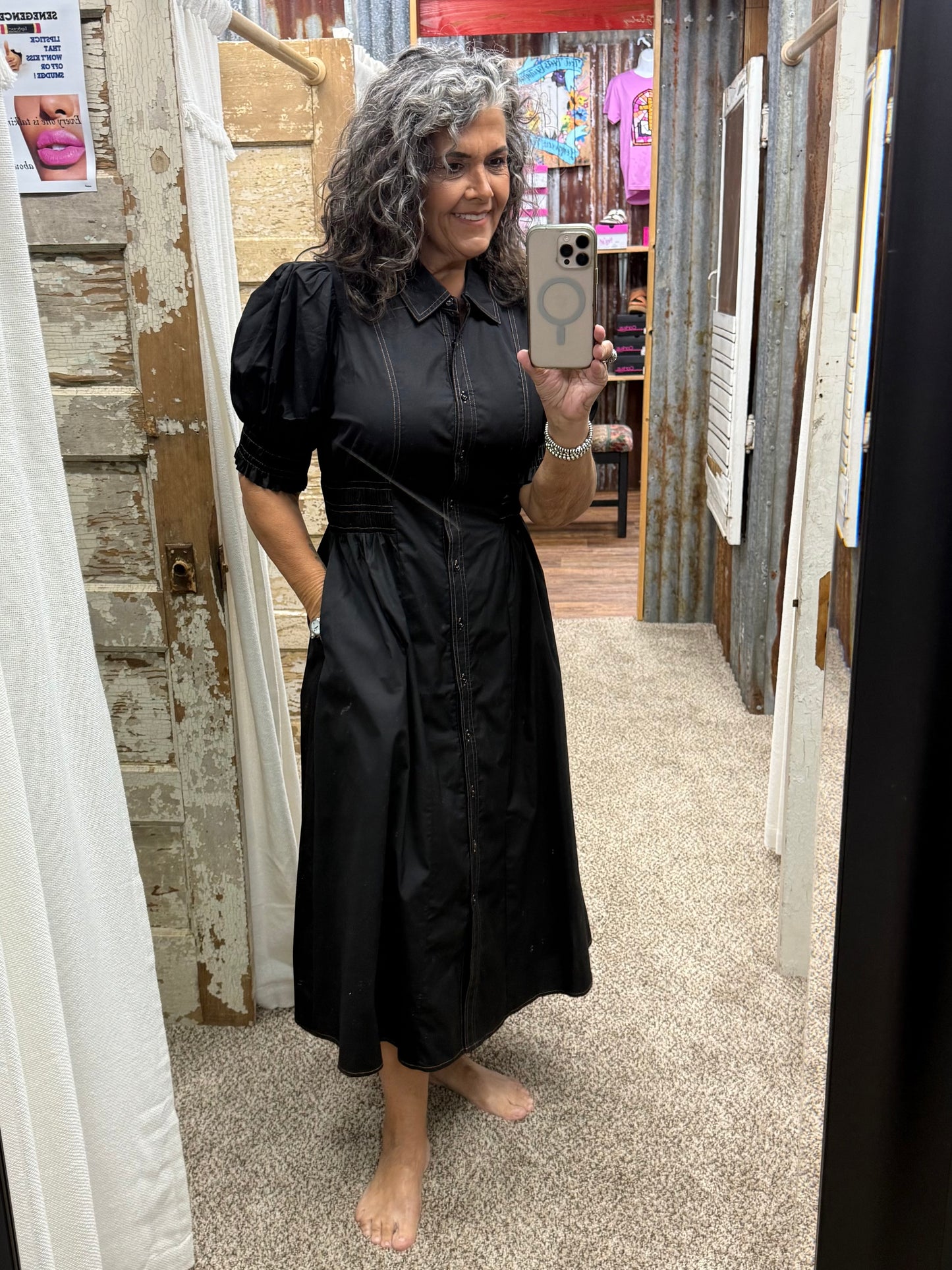 Black Midi Dress by Jodifl