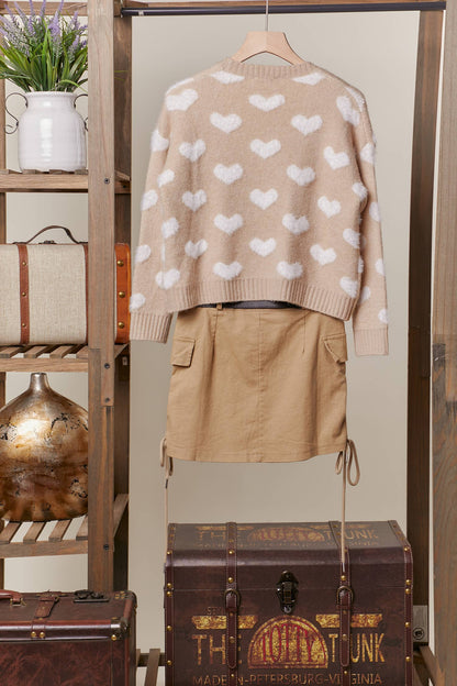 Hearts Sweater Cardigan