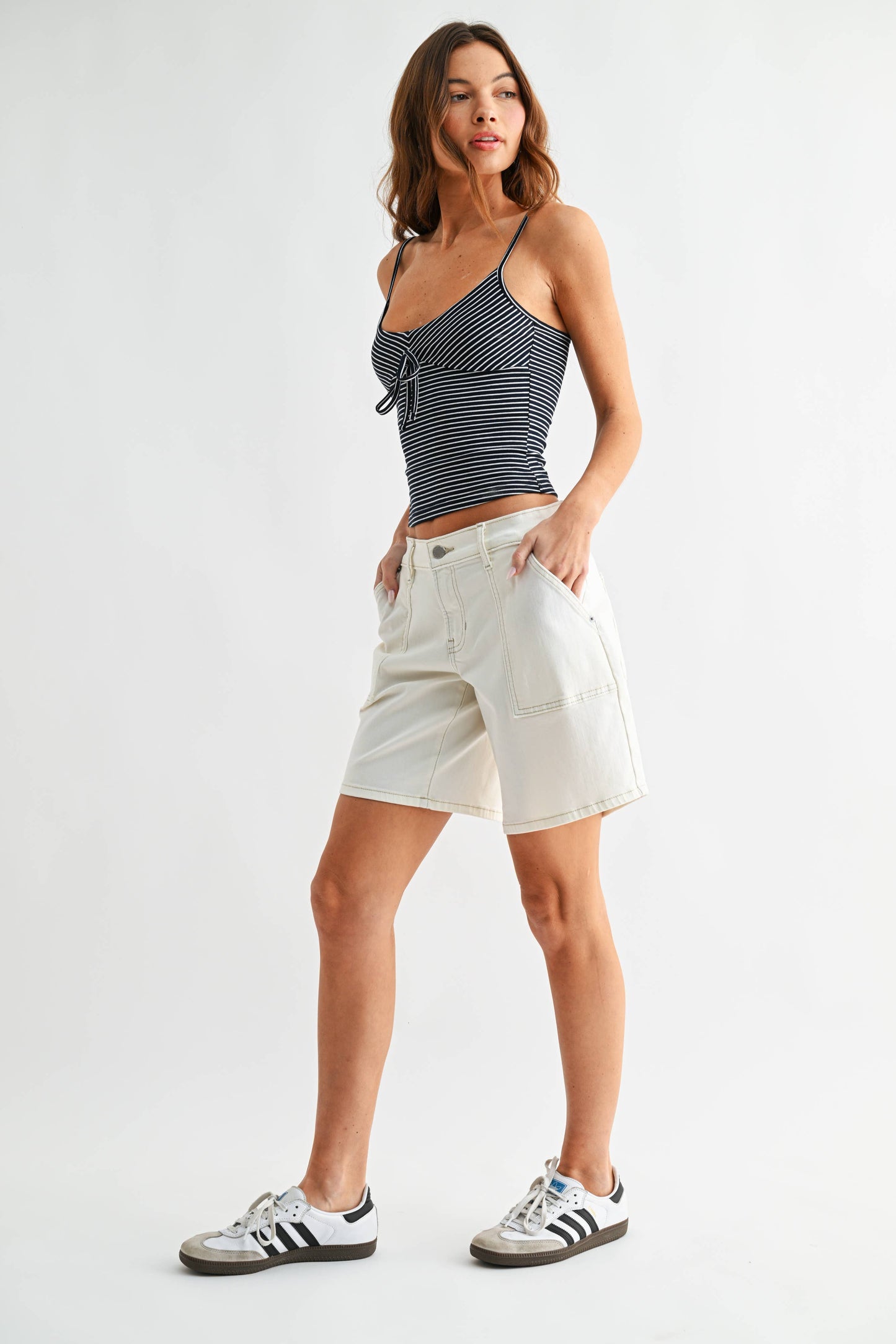 Off White Denim Baggy Jort