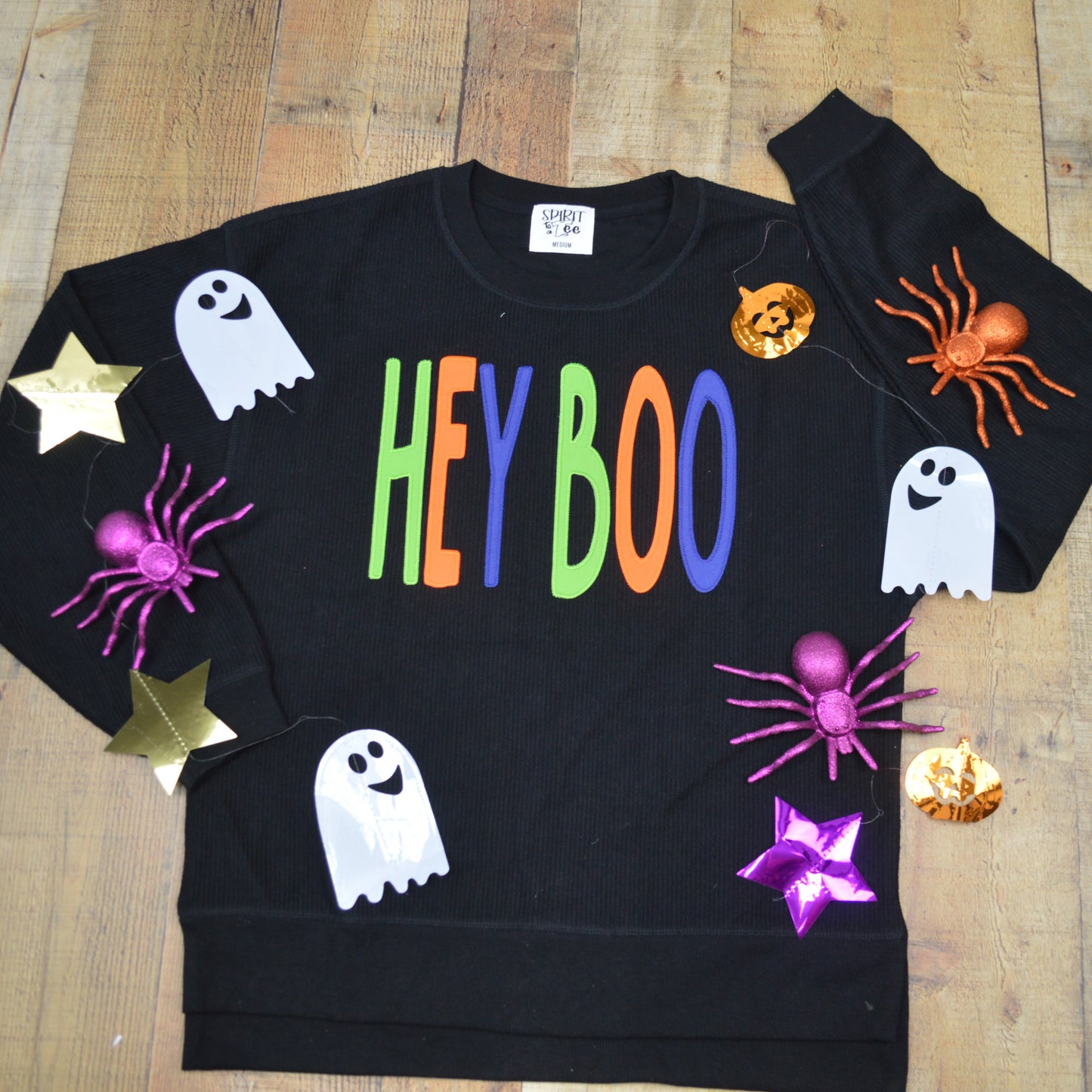 Hey Boo 🎃 Ribbed L/S Sweatshirt 👻