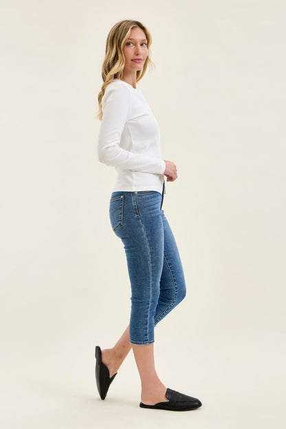 Judy Blue MR Capri Jeans 72122