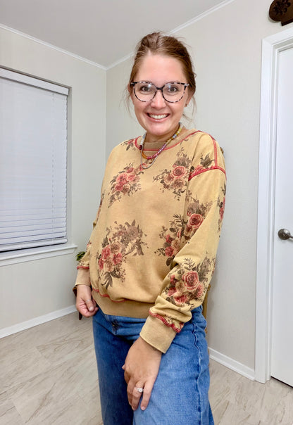 Toast Washed Pullover Sweatshirt by Easel