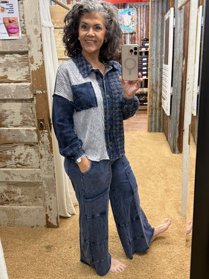 The Navy Tweed Lounge Set