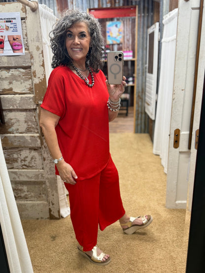 Red Travel Palm Beach 2 pc Set