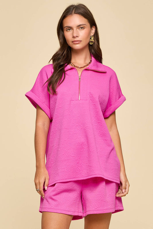 2-Piece Pink Yacht Club Short Set