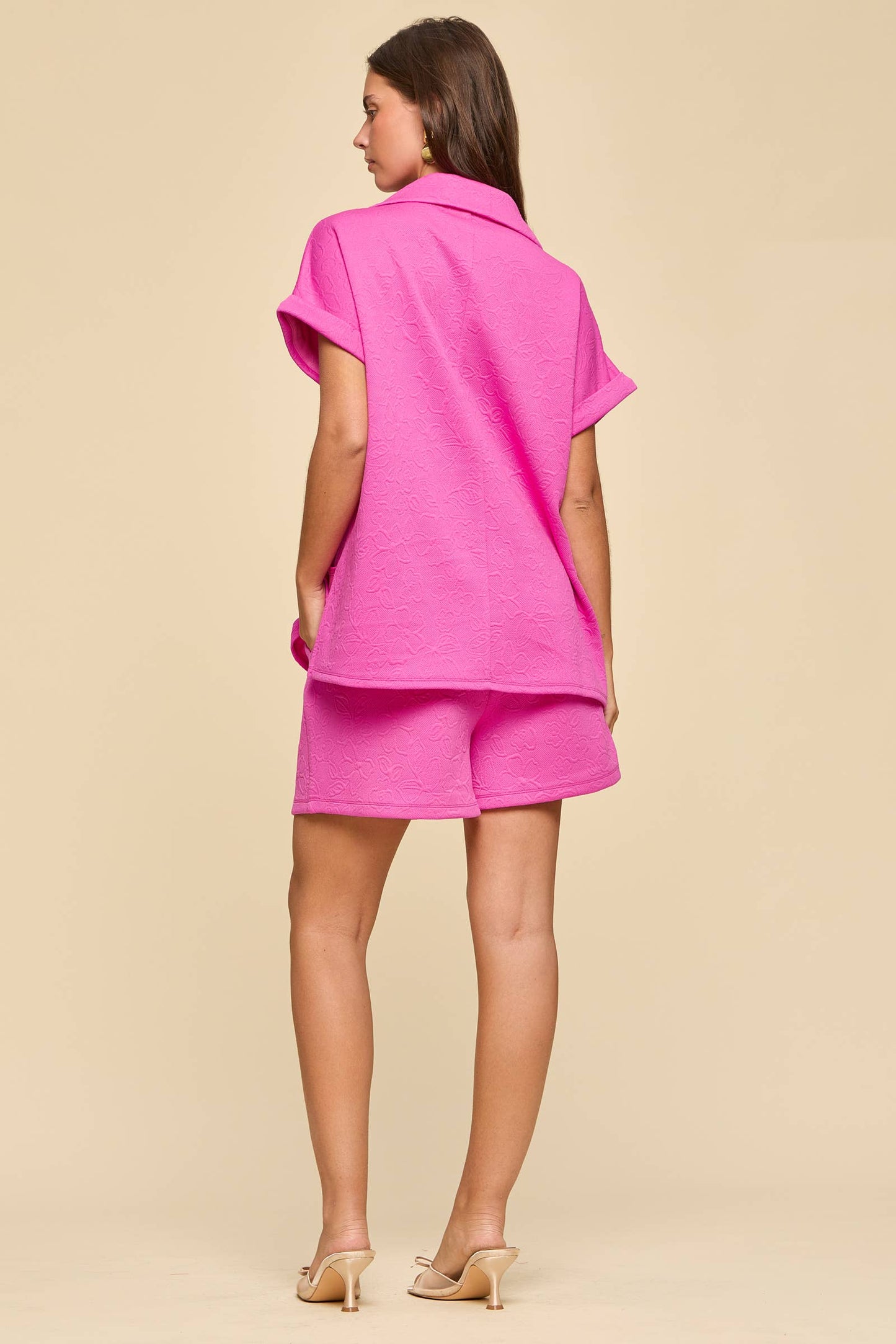 2-Piece Pink Yacht Club Short Set