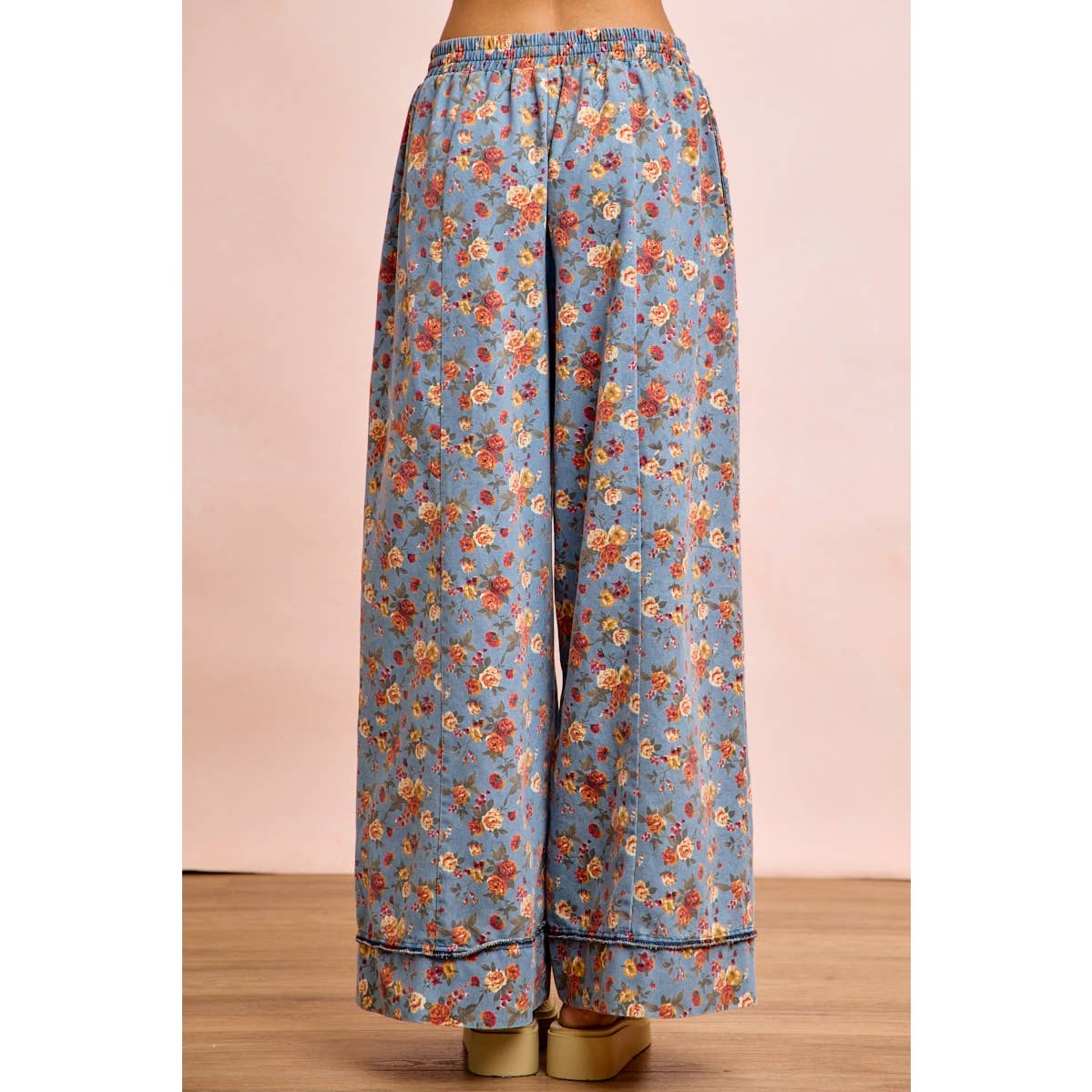 Field of Daisies Drawstring Denim Pants