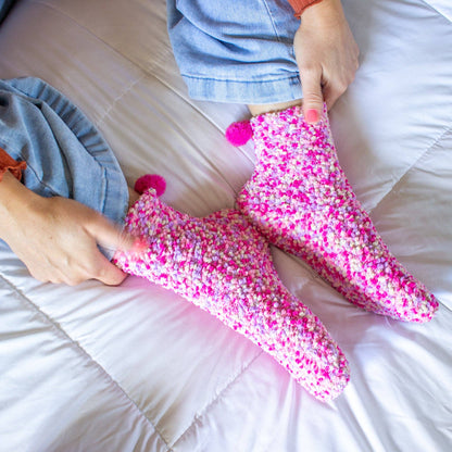 Cozy Cupcake Socks Red