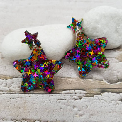 Confetti Star Earrings