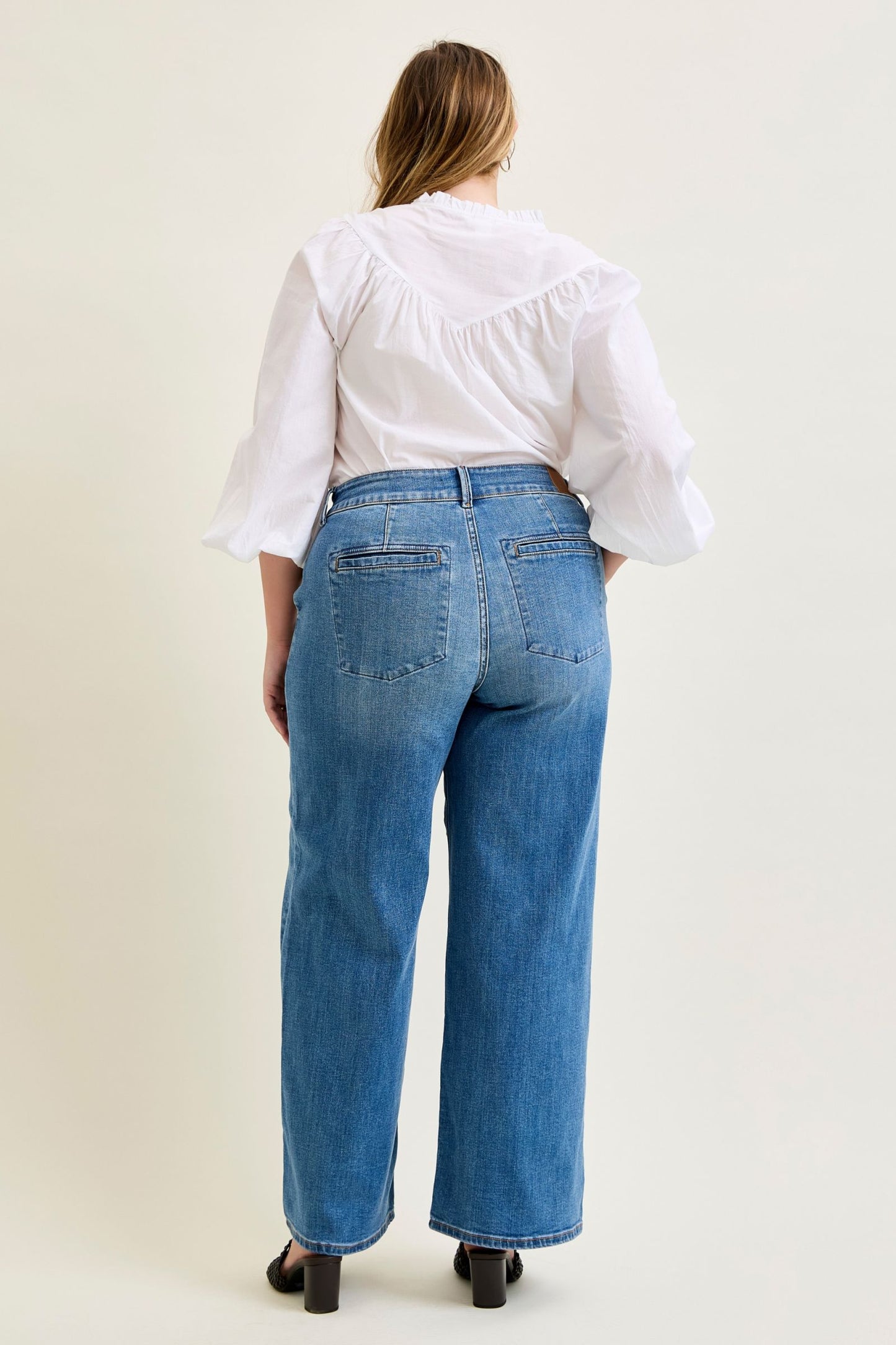 Judy Blue HW W/Trouser Styling Long 34" Length Jeans 82696