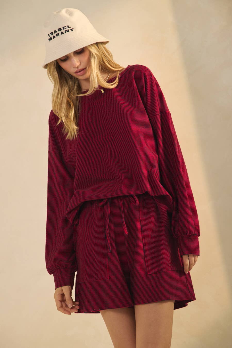 Striped Knit Lounge Set