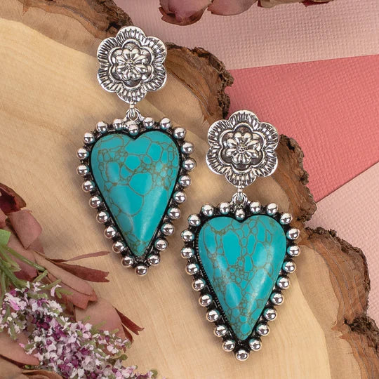 Blossom Heart Necklace - Turquoise Set