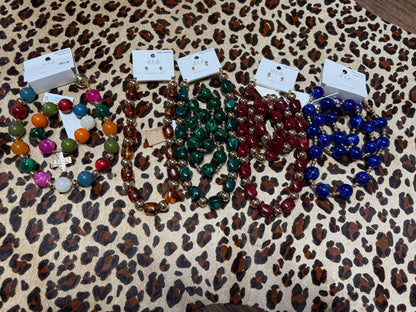 Color Pop with Gold Jewelry