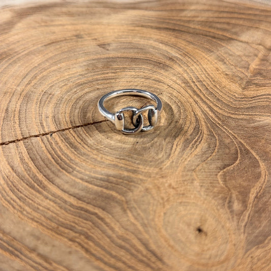 Boho Sol Sterling Silver Horse Bit Ring T5290