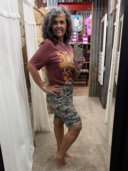 DESERT CAMO - Denim Baggy Jort