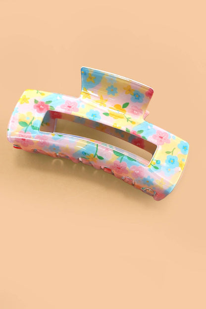 FLORAL HAIR CLAW CLIP | 40H1086: Pink