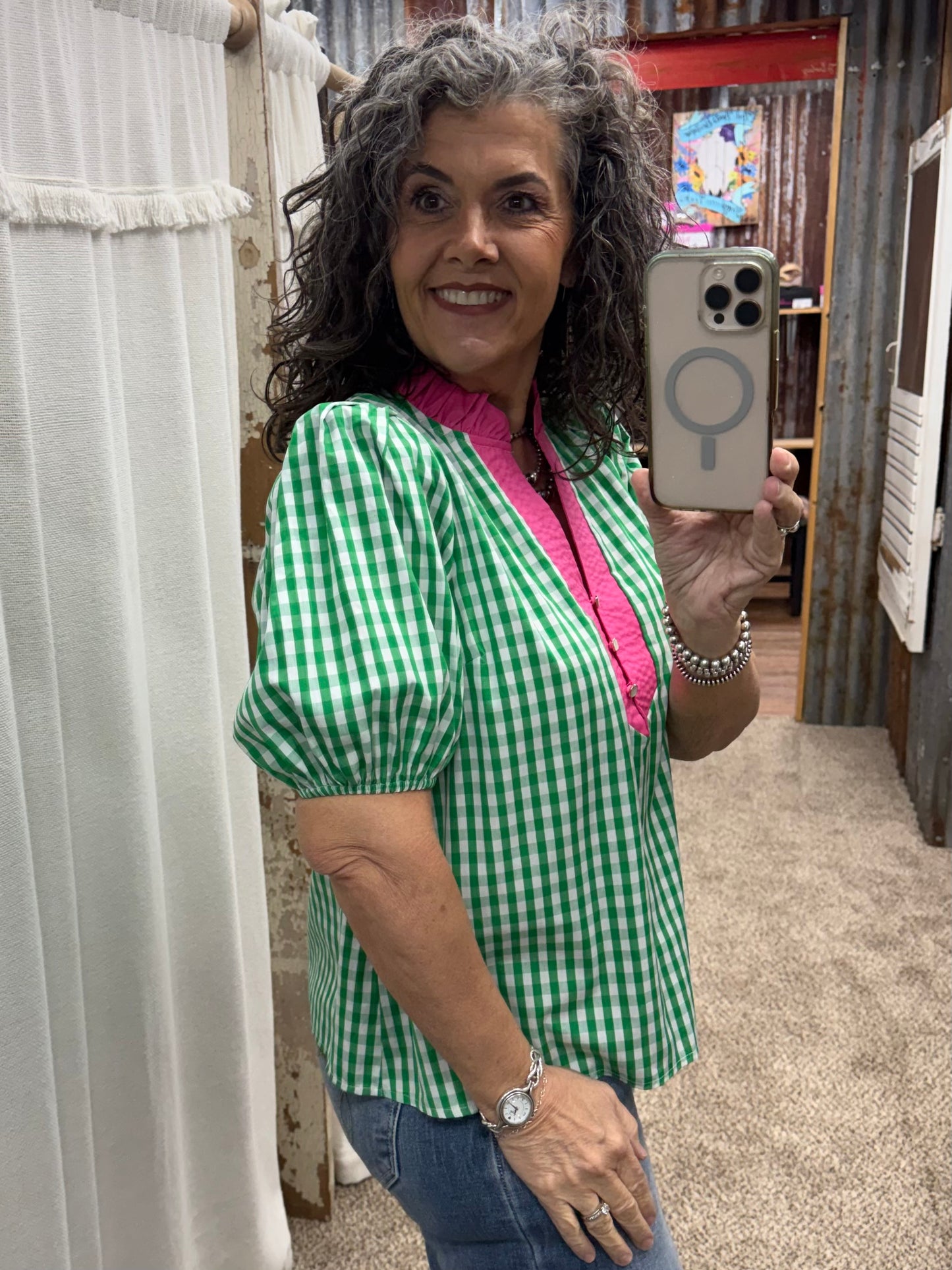 Days of Summer Green Blouse