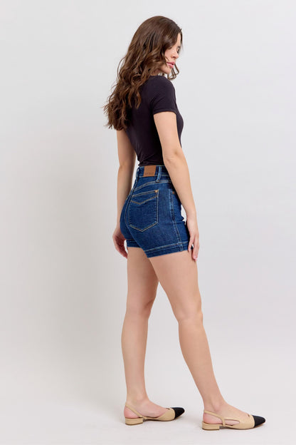 Judy Blue HW Tummy Control Shorts 150333