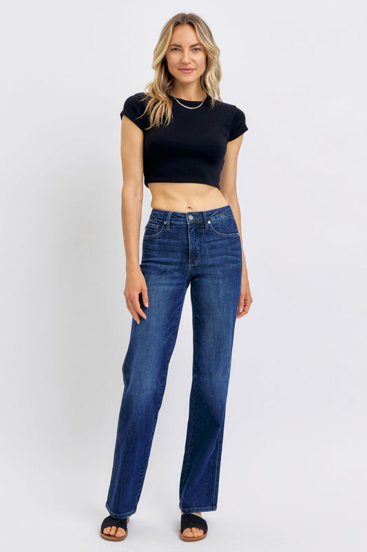 Judy Blue Mid Rise "TUMMY CONTROL" Classic Straight Leg Jean 88861