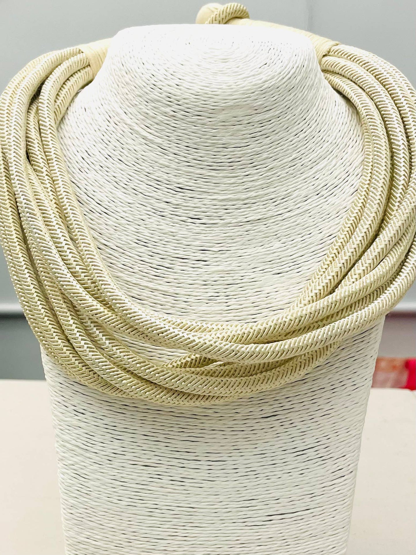 "Original" Slub 8-Strand Necklace (ecru)