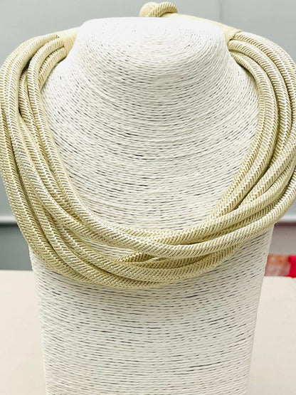 "Original" Slub 8-Strand Necklace (ecru)
