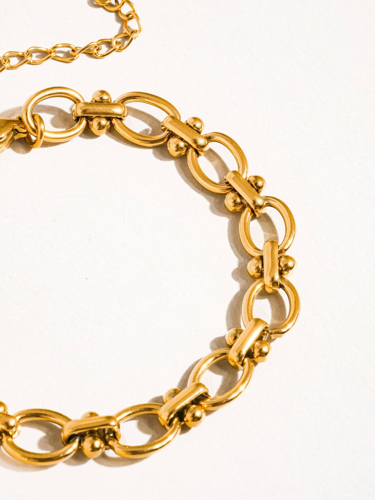 Dawson 18K Gold Non-Tarnish Braided Chain Bracelet: Yellow Gold