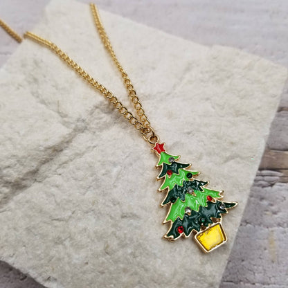 Christmas Tree Pendant Necklace